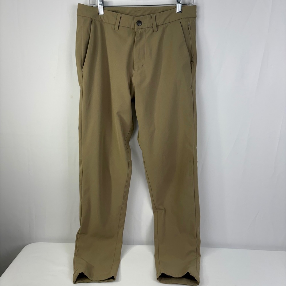 Lululemon Men's ABC Warpstreme Slim Fit Khaki Performance Pants Size 32 (32x31) - Picture 5 of 9